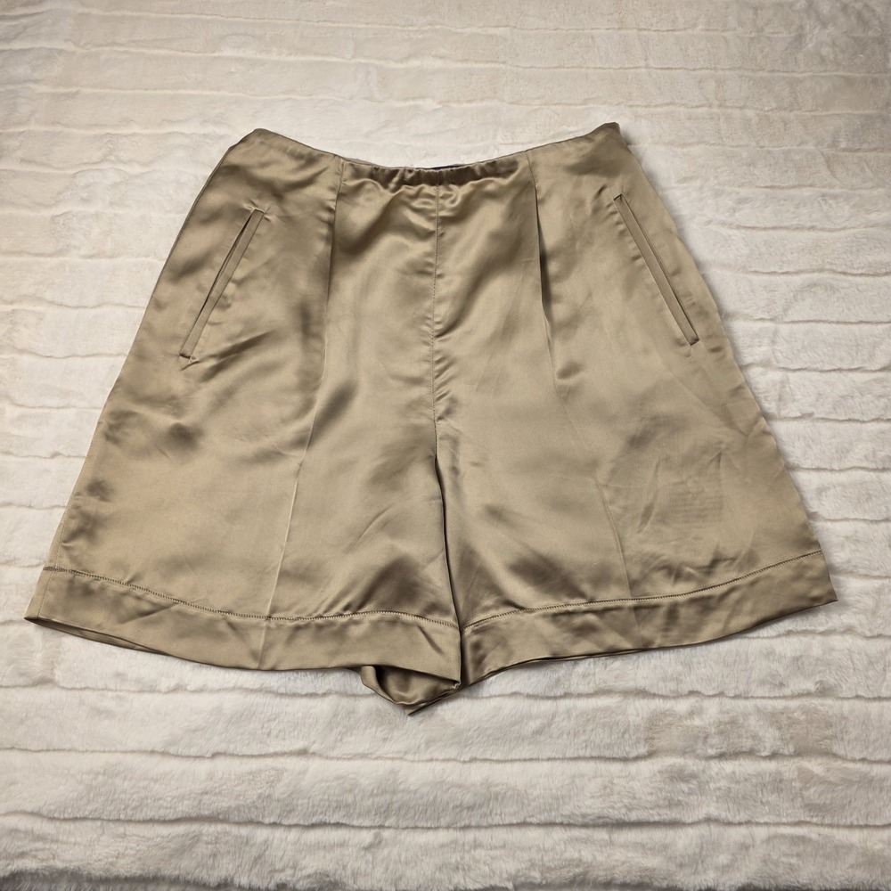 Ralph Lauren Purple Label Ainsworth Washed Satin Shorts Womens 4 $990